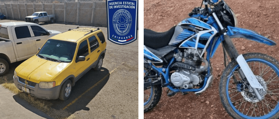 Recuperan motocicleta y camioneta con reporte de robo en Parral