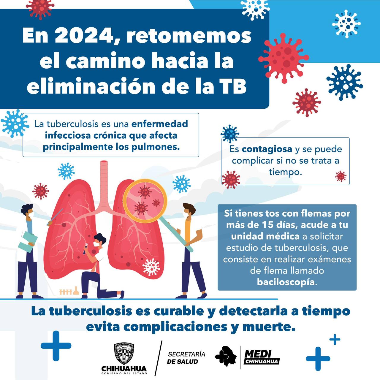 Exhorta Secretaría de Salud a seguir recomendaciones para prevenir contagio de tuberculosis